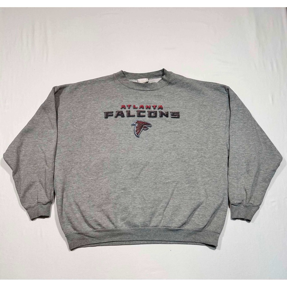 Vintage Atlanta Falcons NFL Sweatshirt Gray VF Imagewear Embroidered Crew Neck